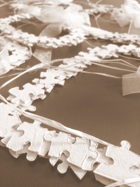 puzzle dekoráció